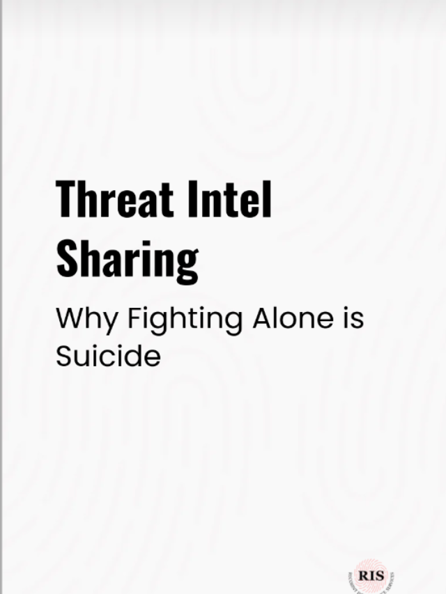 Threat Intel Sharing: Why Fighting Alone is Failing