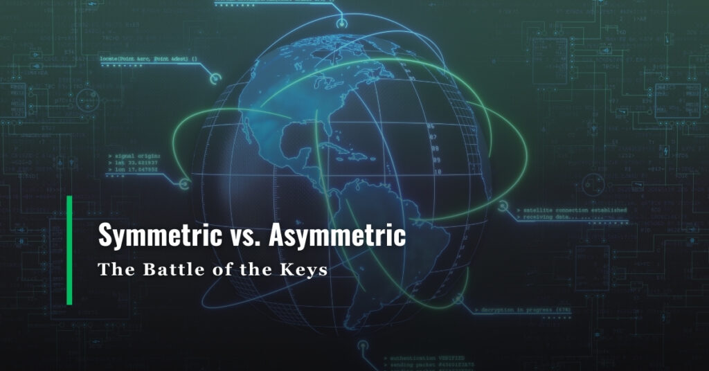 Comparison between symmetric encryption vs dual key asymmetric encryption